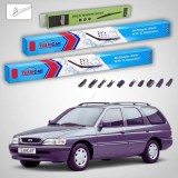 Cumpara ieftin Ștergătoare Ford Escort Gen V VI Turnier Break 1990-1994 | Set Față și Spate Flat Premium &ndash; TeamCar&reg;