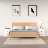 vidaXL Noptiere, 2 buc., alb, 50x35x61,5 cm, lemn masiv de pin