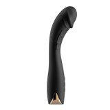 Vibrator Velvet Curve pentru Punctul G, 10 Moduri Vibratii, 4 Viteze, Silicon, USB, Negru, 21.4 cm, Guilty Toys
