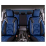 Cumpara ieftin Set Huse Scaune Auto pentru Ford B-Max - Panda Paris, Albastru-Negru, 11 piese