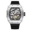 Ceas Barbati Onola 3854 Argintiu , Design Luxury, Mecanic, Luminos, Rezistent la Apa 3ATM