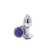 Dop Anal Rear Assets Rose, Argintiu+Mov, Small, NS Toys