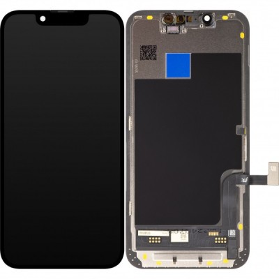 Display cu Touchscreen JK pentru Apple iPhone 13 mini, cu Rama, Versiune LCD In-Cell, Negru foto