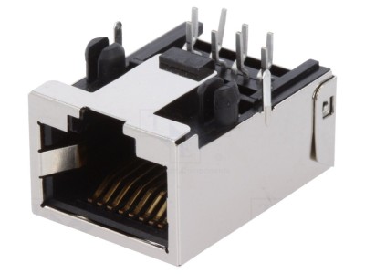 Conector RJ45 Cat 5e ecranat, profil jos foto