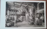 Carte postala, Castelul Peles, sala de muzica, perioada interbelica