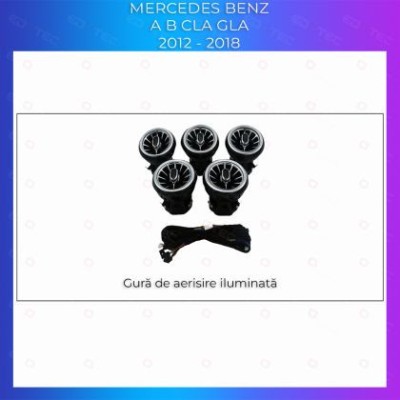 Lumini ambientale Mercedes VENTS dedicat ventilator iluminat control telefon sau sistem original CarStore Technology foto