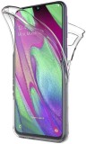 Husa 360&deg; Samsung Galaxy A40, Silicon Transparent, Fata+Spate, Rezistenta Soc, Praf si Zgarieturi