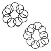 Elastice Păr, Set 20 Bucăți, Negru cu Lurex Argintiu, Oem