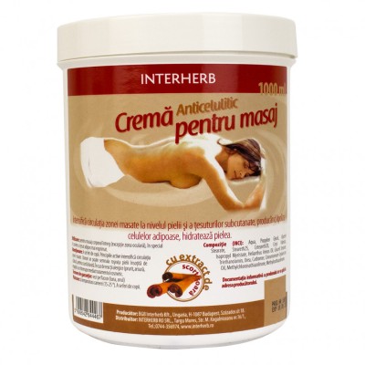 CREMA PENTRU MASAJ (SCORTISOARA) 1000ML foto