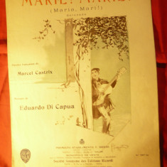 Partitura interbelica -Serenada - Marie! Marie! ( Maria , Mari!) de Ed.de Capua