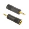 ADAPTOR audio GEMBIRD stereo (1 x 6.35 mm jack M la 1 x 3.5 mm jack T), negru, &quot;A-6.35F-3.5M&quot; (timbru verde 0.08 lei)