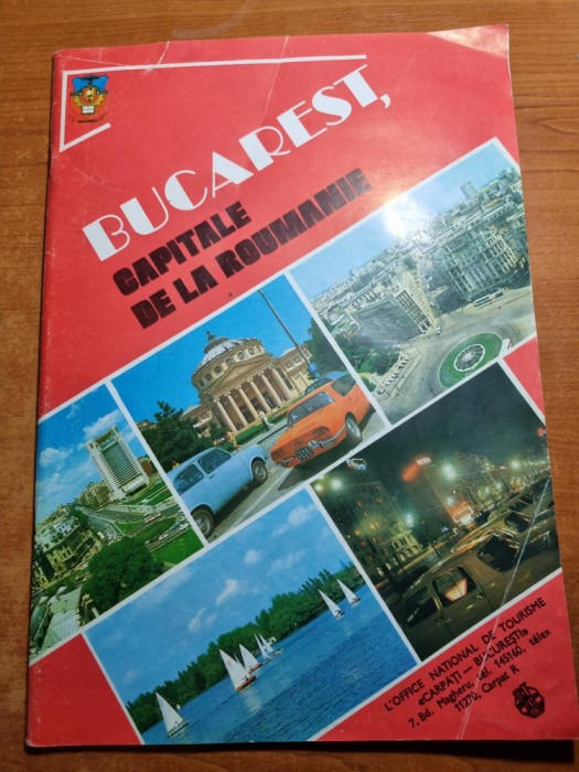 revista ghid turistic orasul bucuresti - in limba franceza - din anul 1982