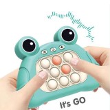 Cumpara ieftin Jucarie sensoriala electronica Pop It, Broscuta, dimensiune 13 cm, din ABS, cu sunete si lumini, verde