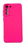 Husa silicon antisoc cu microfibra in interior Samsung Galaxy S21FE Roz Neon