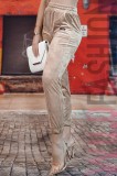 L864-15 Pantaloni casual din catifea fina cu elastic lat in talie