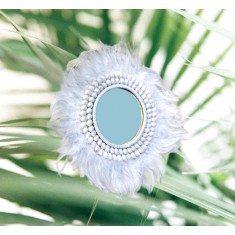 Oglinda Exotic White Plumes