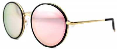 Ochelari de soare Rotunzi Oglinda Roz - Auriu foto