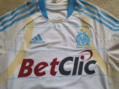 Tricou fotbal Olympique Marseille 2010-11 Home, Adidas Player issue, M foto