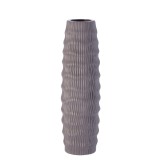 Cumpara ieftin Vaza flori ceramica gri inchis Pelik 13,5 x 46 cm