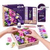 Set creatie Wood Craft - Flowers, 21 21cm - Inspiration, Okto