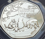 50 pence 2022 Marea Britanie, Winnie The Pooh &amp; Friends, Brilliant unc, Coincard, Europa