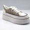 Tenisi dama cu platforma low-top, Negru - 39