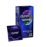 Prezervative Durex Pleasure Prolonged, regular fit, efect de intarziere ejaculare, 56 mm, 1 cutie x 12 buc