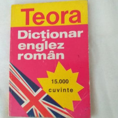 Dictionar englez-roman 15000 cuvinte editura Teora