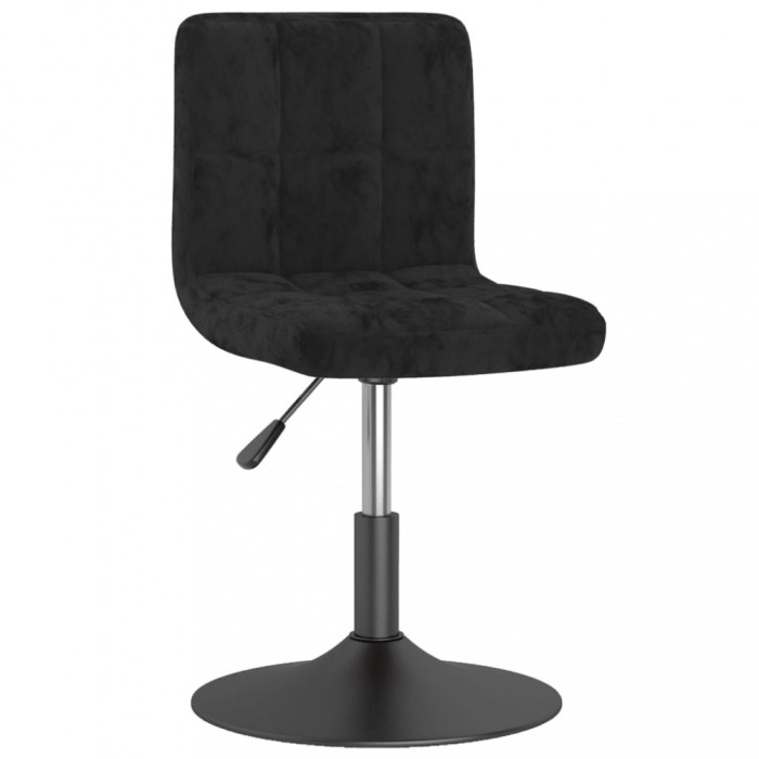 vidaXL Scaun de masă pivotant, negru, catifea