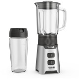 Blender Tefal Minimix BL16GE30, 400W, 2 trepte de viteza, recipient din sticla termorezistent 0.7 L, recipient portabil 0.6 L, lame detasabile Powelix