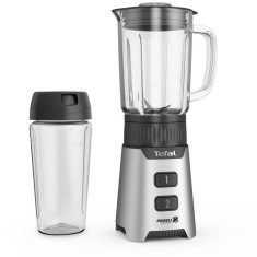 Blender Tefal Minimix BL16GE30, 400W, 2 trepte de viteza, recipient din sticla termorezistent 0.7 L, recipient portabil 0.6 L, lame detasabile Powelix