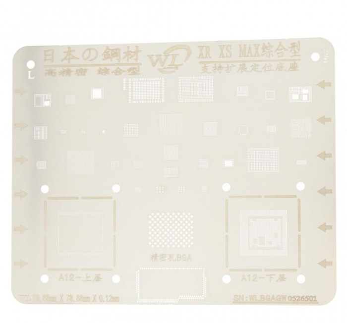 BGA Reballing WL Reballing Stencil for iPhone Xs, Xs Max, XR