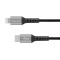 Cablu USB type C - Lightning certificat MFI 1m 3A bumbac OFC