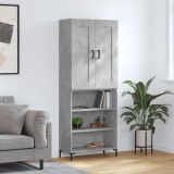 vidaXL Dulap &icirc;nalt, gri beton, 69,5x34x180, lemn compozit