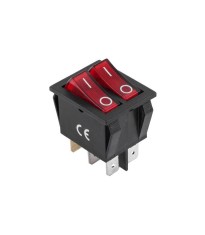 Intrerupator IRS2101 ON-OFF dublu 6 pini rosu 15A 250VAC