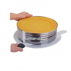 Inel Feliator Blat de Tort Ajustabil Cake Ring 8.5cm 26-28cm M foto