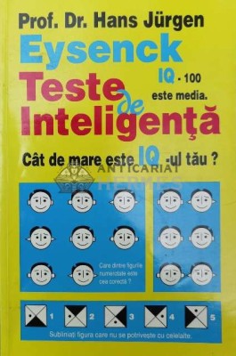 Teste de inteligenta - Hans Jurgen Eysenck ($V113) foto