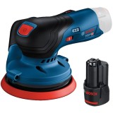 Bosch GEX 12V-125 + 1600A00X79 - Slefuitor cu excentric 125 mm + Acumulator Li-Ion 12 V 3 Ah