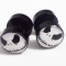 Cercei baieti fete BARBELL - model JACK SKELLINGTON - 8mm - culoare negru