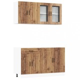 Set de dulapuri de bucatarie 4 piese &bdquo;Kalmar&rdquo; Lemn vechi lemn