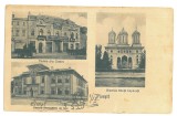 3926 - PLOIESTI, Shopping Stret, Church, High School, Romania - old postcard - used - 1930