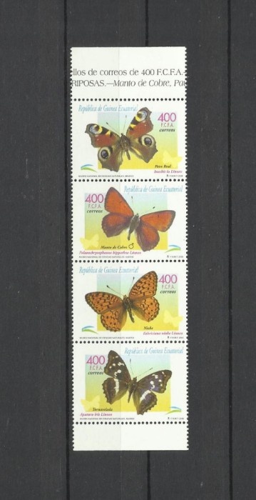 GUINEA ECUATORIALA 1999 FAUNA INSECTE FLUTURI