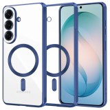 Husa MagSafe pentru Samsung Galaxy S26 Plus S947, Techsuit, Luxury Crystal, Albastra Inchis