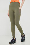 Columbia leggins sport Windgates femei, culoarea verde, modelator