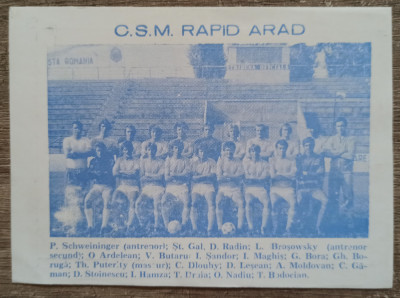 Vedere Echipa de Fotbal CSM Rapid Arad 1982 foto