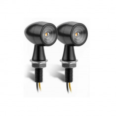 Set 2 semnalizari LED mini glont negre A880