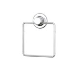 Cumpara ieftin Suport din metal pentru prosop, dreptunghiular, prindere mecanica sau cu ventuza, crom lucios, 125 x 160 mm