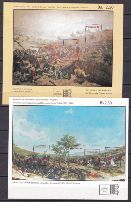 Venezuela 1982 Bolivar pictura Mi bl. 27, 28 MNH