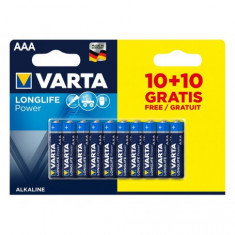 10+10 FREE - AAA LR03 Varta Longlife Power baterie alcalina 1.5V