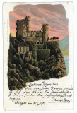 GER 49 - SCHLOSS RHEINSTEIN, Castle, Chateau, Litho, Germany - old postcard - used - 1903